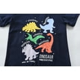 thumbnail image 6 of POPTEM Toddler Pajamas Boy Dinosaur Pjs Glow in the Dark Short Sleeves 2-Pieces Sleepwear Navy Blue 2T, 6 of 9