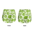 thumbnail image 5 of Picia Green Various Lemons Pattern Women's 2 in 1 Athletic Running Shorts High Waisted Workout Casual Gym Sweat Shorts with Comfy Liner Zipper Pockets-XX-Large, 5 of 9