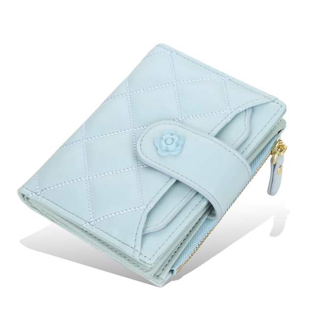 Monedero con hebilla vertical para mujer, monedero corto con diseño de diamantes y múltiples tarjetas, tarjetero con cremallera