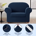 thumbnail image 6 of Subrtex Sofa Cover 1 Piece Slipcover with extra Stretch Cushion Seat Cover, Armchair, Navy, 6 of 8