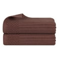 thumbnail image 2 of Superior Soho Ribbed Cotton Absorbent Bath Sheet Set of 2, Java, 2 of 9