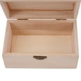 Mlless Plain Wood Hinged Storage Boxes for Crafts and Keepsakes
