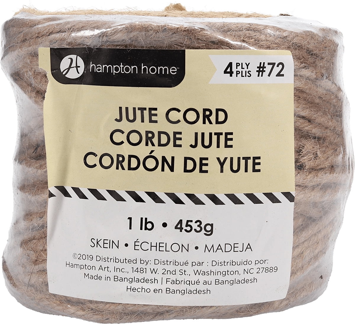 Leisure Arts 4-Ply Natural Floral Jute Rope Cord in Roll - 1LB