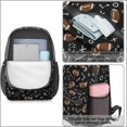 thumbnail image 4 of Football Arrow Black Pattern 17" School Backpacks for Teens,Waterproof Oxford Fabric,S-Shape Padded Straps for School,Travel,Hiking,Camping, 4 of 6