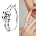 thumbnail image 4 of Anillo de doble capa ajustable Bling Bling de cobre para mujer, 4 of 10
