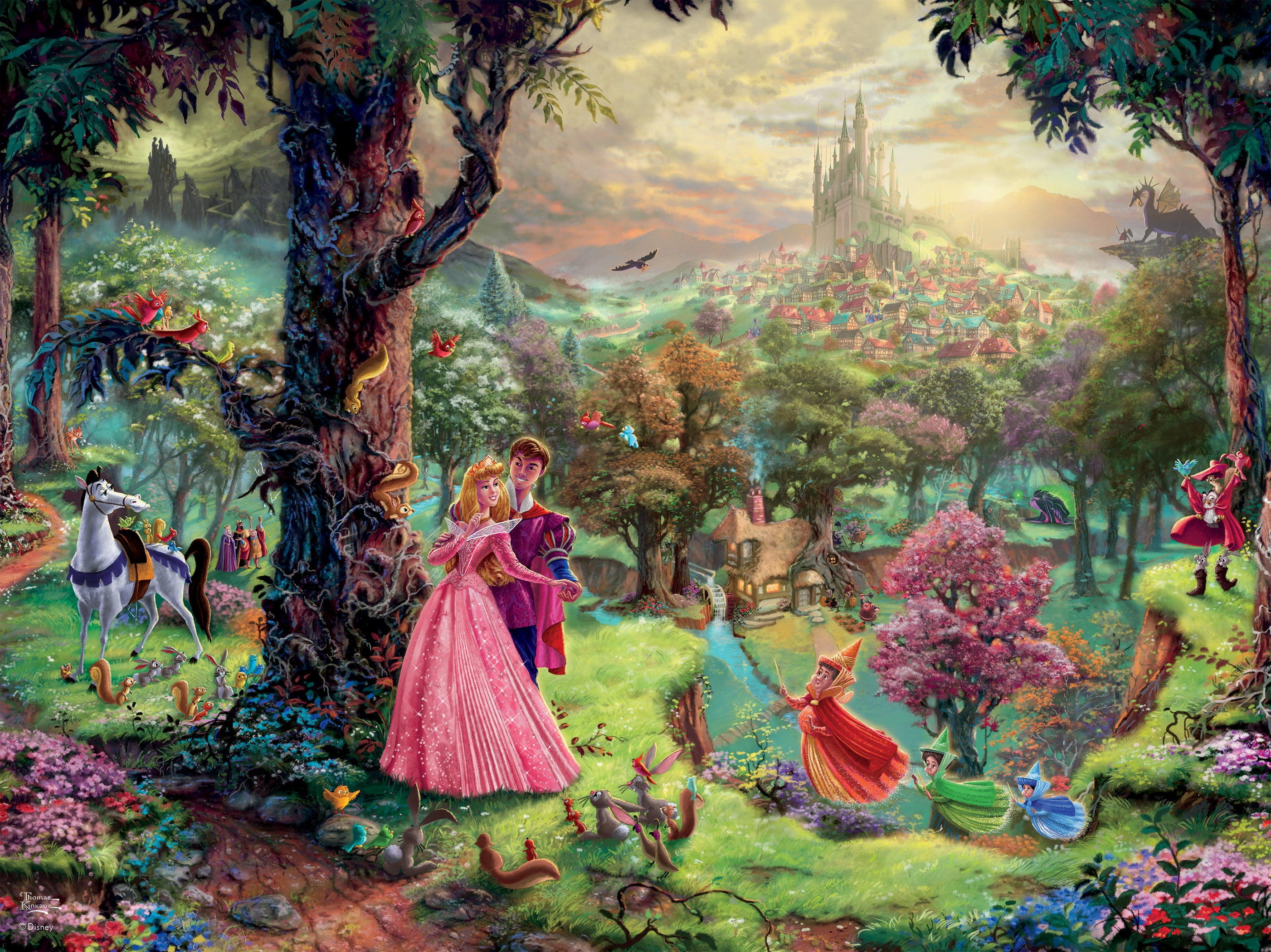 Ceaco - Thomas Kinkade - Disney - Sleeping Beauty - 1500 Piece Jigsaw Puzzle