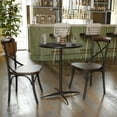 thumbnail image 2 of Flash Furniture Lars 24'' Round Wooden Cocktail Table with 30'' and 42'' Columns Black (XA24COTABK), 2 of 9