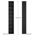 thumbnail image 2 of Homfa 8-Tier Wood Bookcase,71''Tall Storage Cube Organizer with Adjustable Shelves for Living Room Bedroom,2PCS,Black, 2 of 7