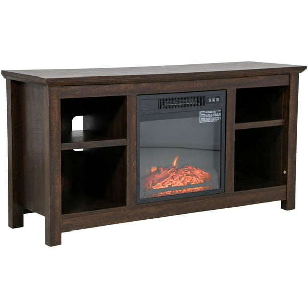 Electric Fireplace Tv Stand Wood Mantel, Tv Console Fireplace Mantel