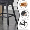 thumbnail image 5 of Tewloss 26" Swivel Bar Stools Set of 3 Velvet Counter Height Chairs for Home Kitchen Dining, Black, 5 of 9
