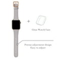 thumbnail image 3 of WFEAGL Genuine Leather iwatch Band for iWatch Series 42mm 44mm 45mm Light gray/Gold, 3 of 10