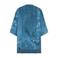 thumbnail image 4 of Puntoco Abrigo Cárdigan De Manga Abullonada Con Estampado Floral Para Mujer Blusa Suelta De Gasa Para Cubrir Blusas Informales Liquidación Puntoco Puntoco-1, 4 of 4