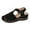 Black, variant on Sandals for Women Leather Closed Toe Design with Low Wedge Heel Supportive Walking Shoes for Daily Wear with Jeans and Casual Outfits,Beige,6.5