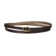 thumbnail image 1 of Cinturón de cuero ajustado ajustable para mujer Cinturones estrechos de moda Correa de cintura minimalista Café 95-115cm/37.4-45.67, 1 of 4