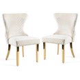 thumbnail image 2 of Furniture of America Vera Glam Nailhead Trim Dining Chairs, White and Gold (Set of 2), 2 of 15