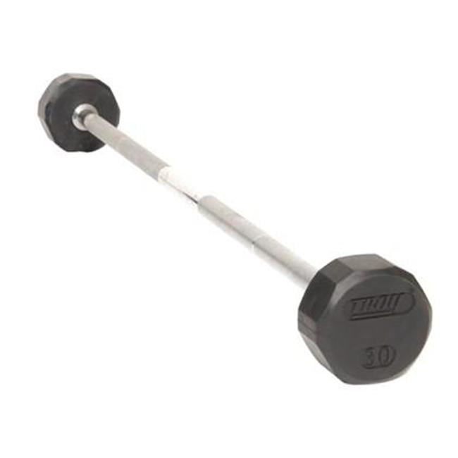 Troy Barbell TSB020110R Rubber Encased 12Sided Curl Barbell Set