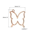 thumbnail image 2 of Uxcell Butterfly Shaped Alloy Open Back Bezel Pendants DIY Hollow Resin Frame, Rose Gold 10 Pack, 2 of 5