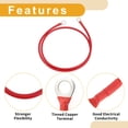 thumbnail image 4 of Unique Bargains 1 Pc 8 AWG Gauge Universal Battery Inverter Cable for Car Vehicle Boat RV Solar Battery Cable Tinned Copper 3/8" Lug 5/16" Lug Red 3FT, 4 of 7