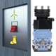 thumbnail image 2 of Interruptor de botón Ticfox BEM38-11DS con bloqueo automático AC/DC24V 1 encendido 1 apagado luz azul, 2 of 9
