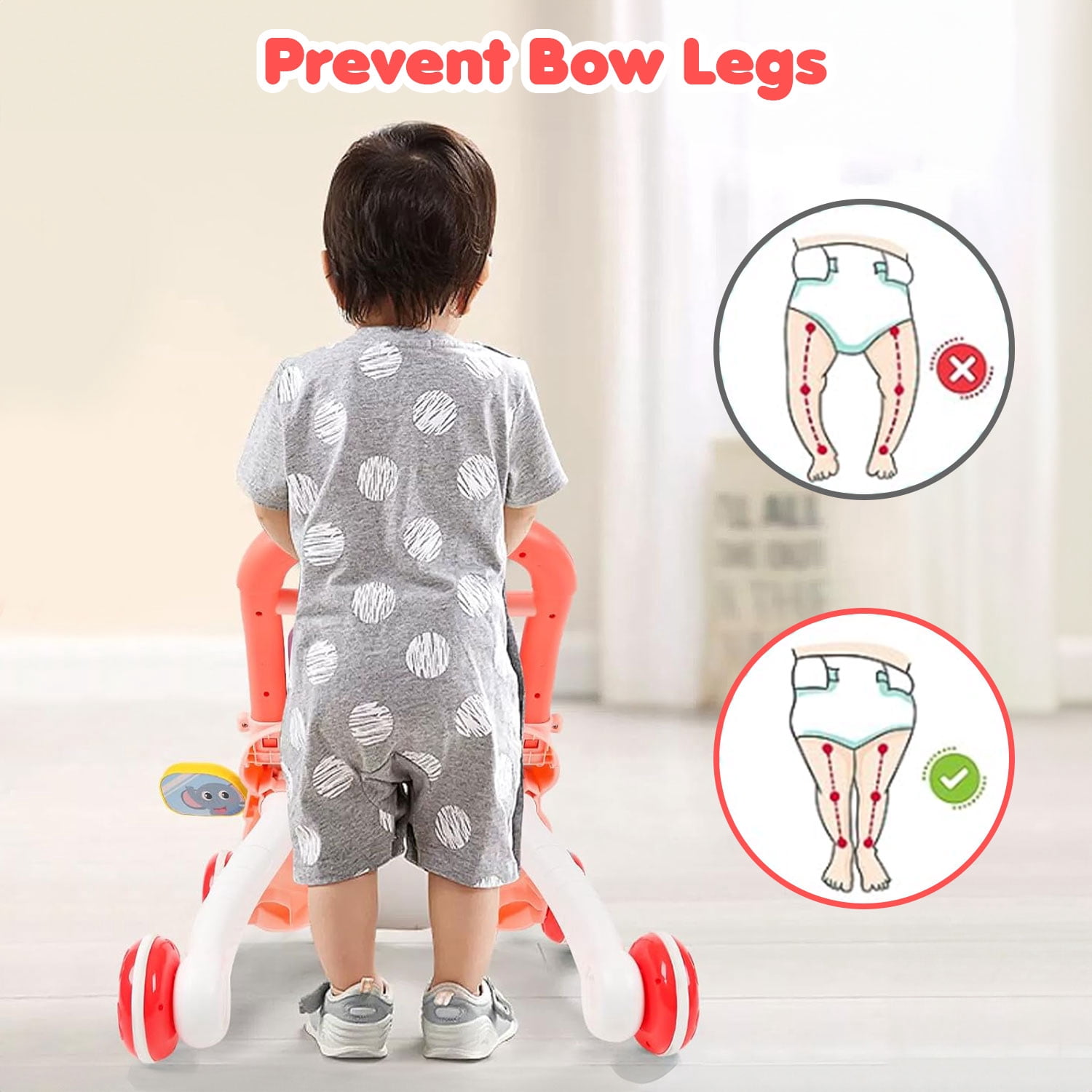 Hot Bee Sit-to-Stand Learning Walker, 2 in 1 Baby Walker with Drawing Board, Early Educational Activity Center