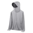 thumbnail image 4 of Ltpwer Women UPF 50+ UV Sun Protection Hoodie Jacket,Full Zip Lightweight Long Sleeve Sun Shirt,Breathable Pocketed Athletic Hoody for Hiking Running Cycling Summer Outdoor Daily Outfits Grey XS, 4 of 9