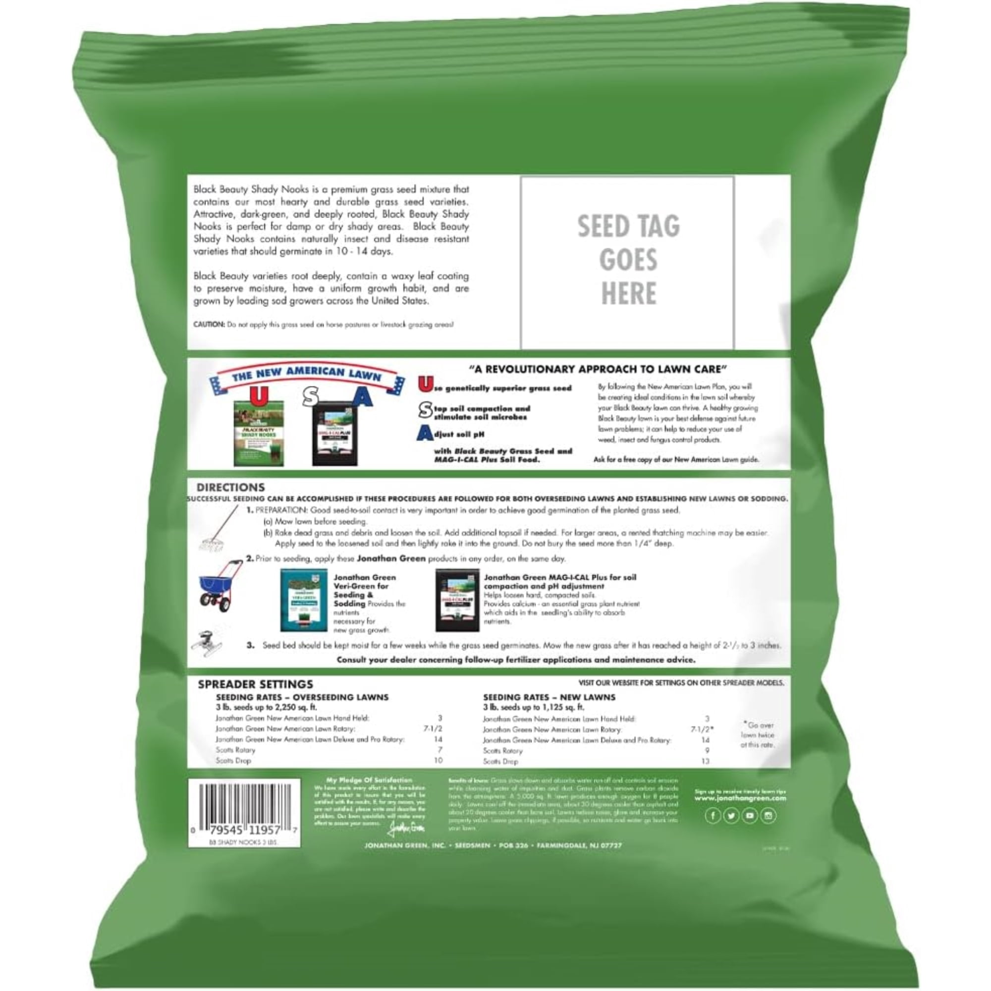 Black Beauty 3lb Shady Grass Seed 11957