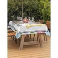 thumbnail image 2 of Outdoor Tablecloth with Umbrella Hole and Zipper, Happy Easter Rectangle Table Cloth 60x84 Inch Waterproof Tablecloth, Colorful Rabbits Eggs Spring Picnic Table Cover for Patio Camping, 2 of 7