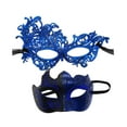 thumbnail image 1 of BELOVING Masquerade Mask Couple Set Eye Mask Comfortable Wear for Women Cosplay Props Blue, 1 of 9