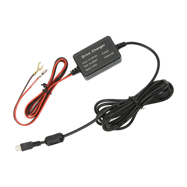 Cargador para cámara de tablero, kit de cableado para cámara de tablero, kit de cableado para cámara de tablero, cable de alimentación para cámara de tablero de automóvil, compacto y liviano