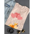 thumbnail image 3 of Corgi Flying W Balloons T-Shirt Women -Image by Shutterstock, Female Large, 3 of 4