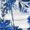 Blue, variant on Women's Summer Short Sleeve Floral Maxi Dress with Side Slit and Ruched Waist