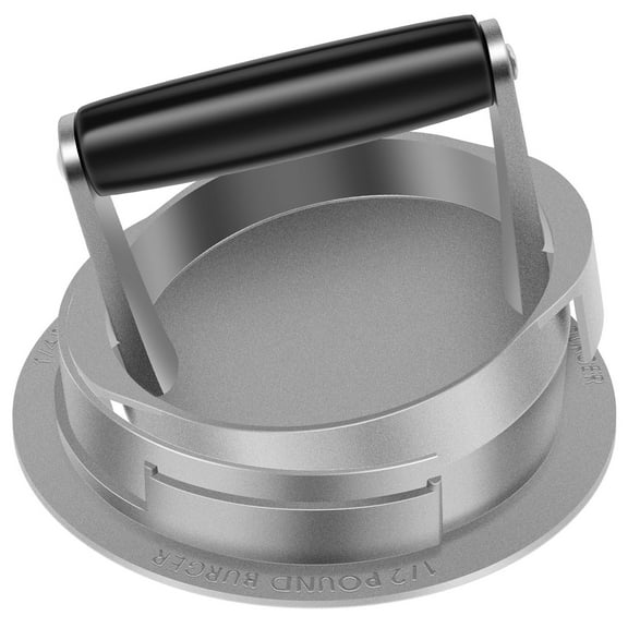 Austok Hamburger Press Patty Maker 5.5 Inch Round Burger Press Adjustable Thickness Hamburger Mold Press Rustproof Burger Shaper Mold with Wooden Handle Reusable Meat Patty Maker for Home