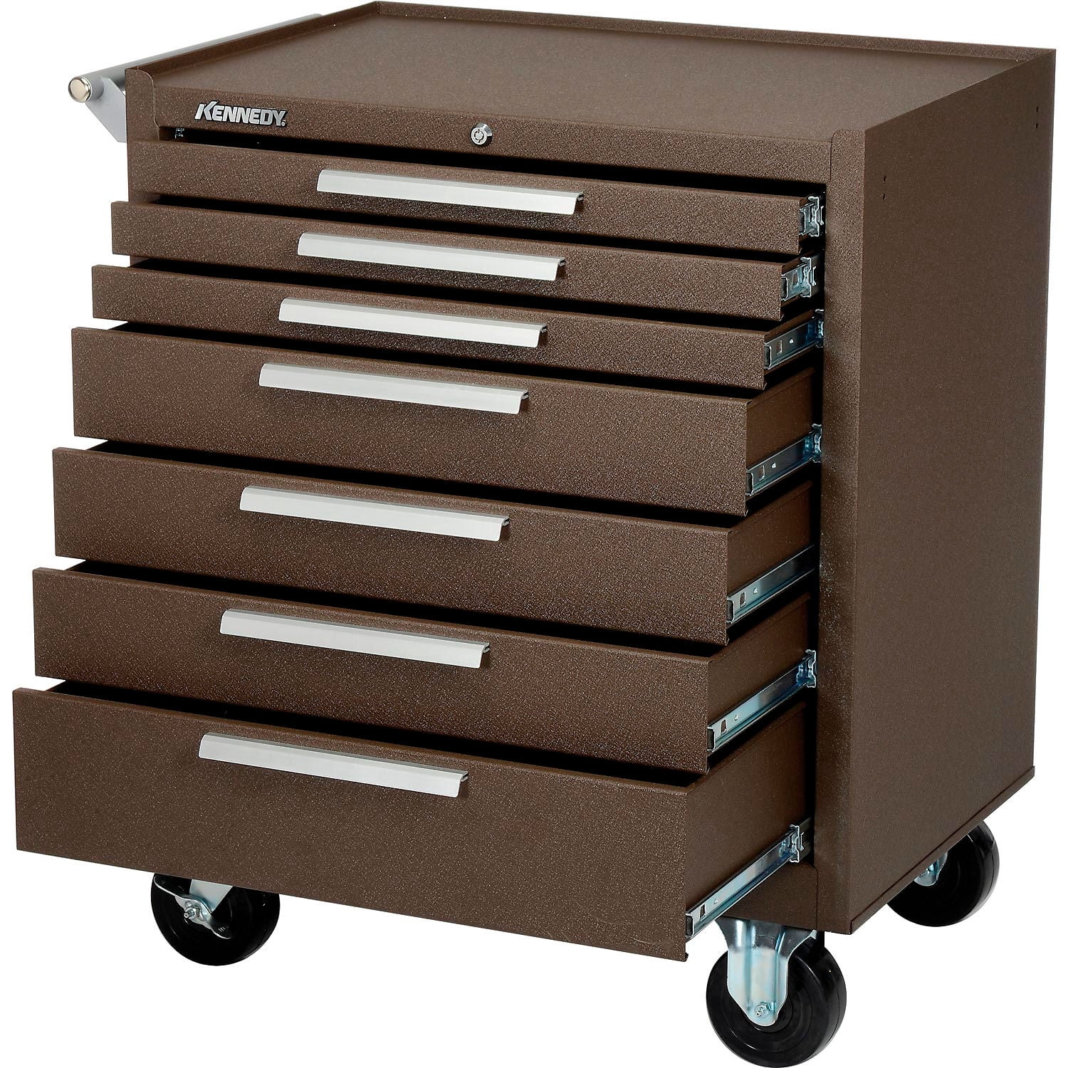Kennedy 297XB 00614 ROLLER CABINET 7 DRAWER W/BALL BEARING BRN