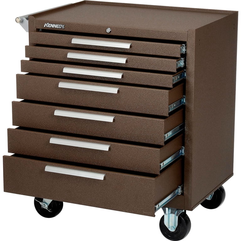 Kennedy 297XB 00614 ROLLER CABINET 7 DRAWER W/BALL BEARING BRN
