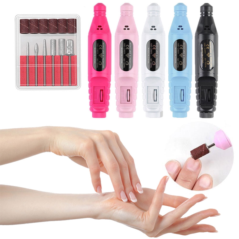 Mini Electric Nail Drill Machine Nail File Pedicure Manicure Grinding  Grinder Polisher Tool Sets (No Battery) - Walmart.com