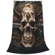 thumbnail image 2 of Balery Metal Style Horned Skull Manta de Felpa Suave y Acogedora – Cobija de Franela Aterciopelada para Cama, Lavable y Cálida para Sofá, Mascotas, Transpirable-80"x60", 2 of 7