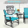 thumbnail image 6 of Costway Steel Outdoor Glider Chairs - Set of 2, Turquoise, 6 of 8