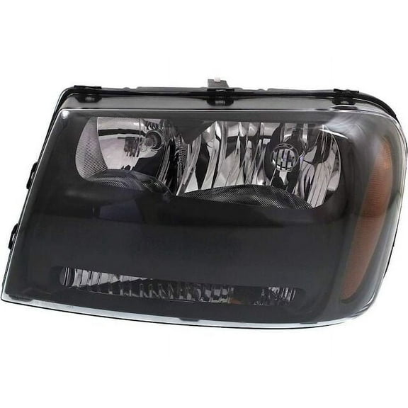 Left Driver Side Headlight Assembly - Flush - without Grille Indentation - Compatible with 2006 - 2009 Chevy Trailblazer 2007 2008