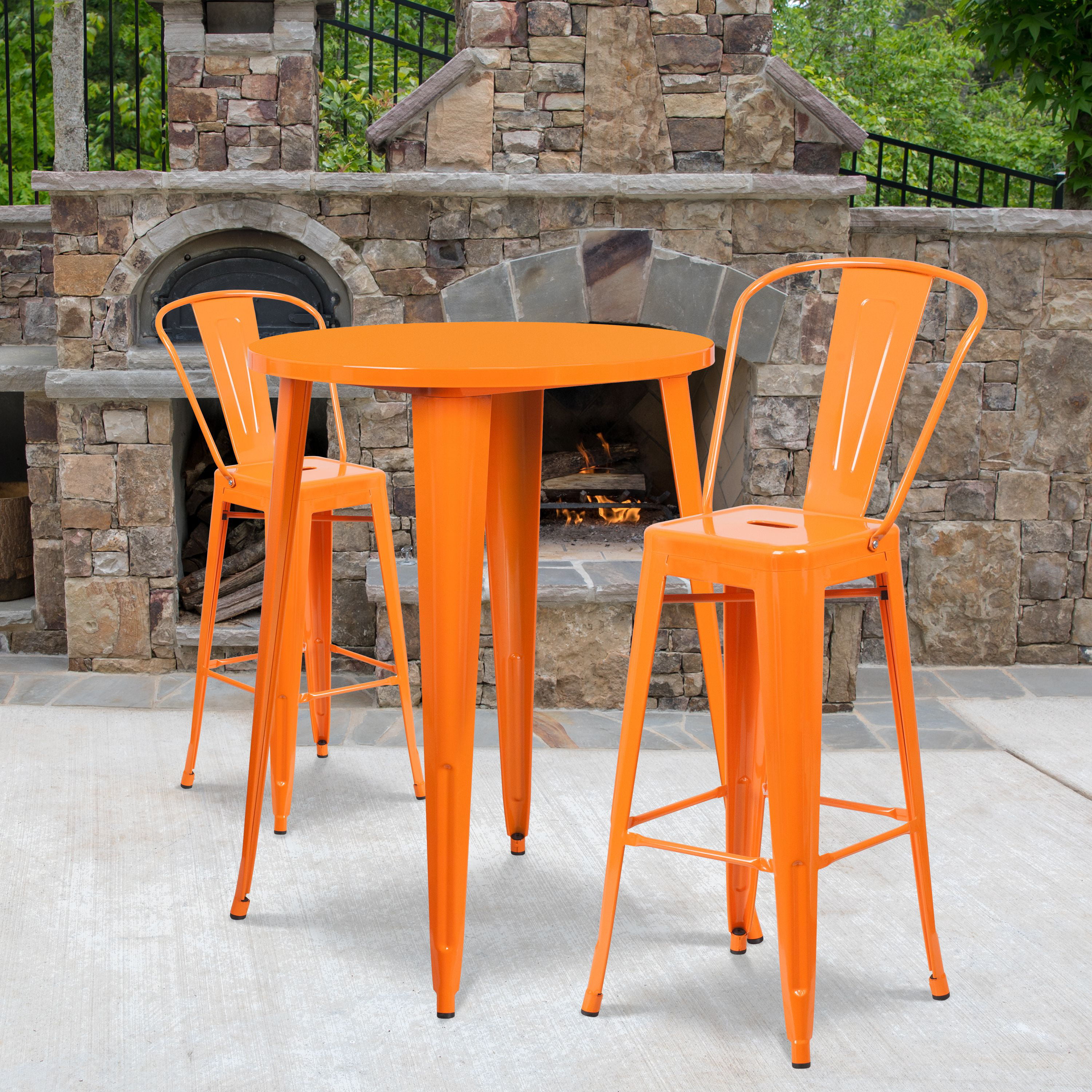Small Outdoor Bar Height Table And Chairs ~ Flash Furniture 30