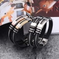 thumbnail image 1 of Koszal Unique Men Titanium Steel Hand Chain Handmade Bracelet Bangle Club Jewelry Gift, 1 of 7