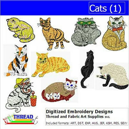 ThreadArt Machine Embroidery Designs Cats Version 1