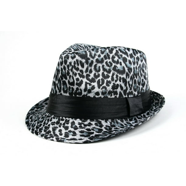 Women Fashion Leopard Print Fedora Hat 504HF (Blue) - Walmart.com ...