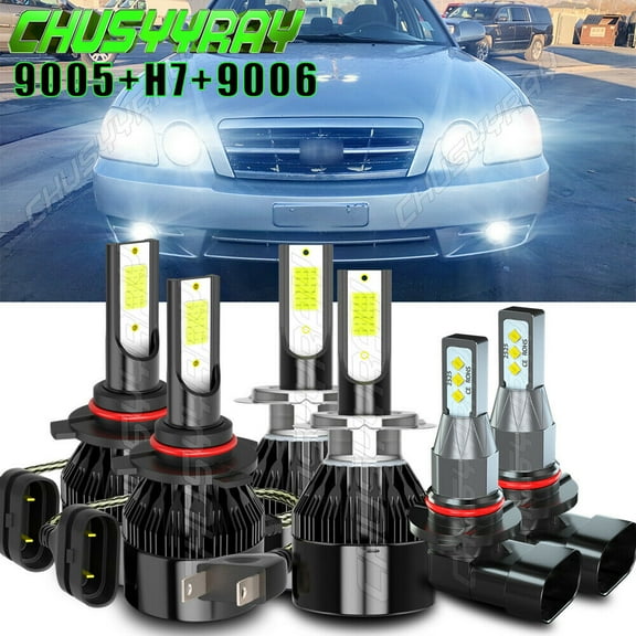 For Lincoln Town Car 2003-2011 LED Headlight Kit High Low Beam   Fog Light Bulbs