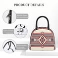 thumbnail image 4 of Balery Fashion Tatreez Bolsa de Almuerzo para Mujeres, Caja de Almuerzo, Bolsa de Almuerzo Pequeña Impermeable, Tote de Almuerzo Reutilizable con Gran Capacidad, 4 of 6