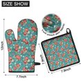 thumbnail image 6 of Pioneer Flower Floral Print Pattern Kitchen Oven Mitt and Pot Holder Sets 2 Pcs for Baking, Cooking and Grilling, Heat Resistant Up To 392 °F, 6 of 7