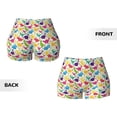 thumbnail image 5 of Kdxio Colorful Dinosaurs Print Workout Shorts for Women Seamless Soft Smooth Gym Yoga Scrunch Active Shorts, 5 of 9