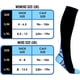 thumbnail image 3 of pares de calcetines/medias de compresión para hombre y mujer, negro y azul S/M (para mujer 4-6,5/hombre 4-8) 2 pares idénticos, azul JFHHH pequeña, 3 of 5