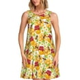 thumbnail image 1 of Disketp Bees Honeycomb Jars Of Honey Flowers para Vestido sin Mangas para Mujeres, Vestidos de Verano para Mujeres, Casual y Holgado para la Playa, 1 of 7