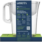 Brita Large 10 Cup Water Filter Pitcher with 1 Brita Elite Filter, Made Without BPA, Huron, White