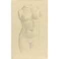 thumbnail image 3 of Alphonse Legros 11x14 Black Modern Framed Museum Art Print Titled - Torso, 3 of 5